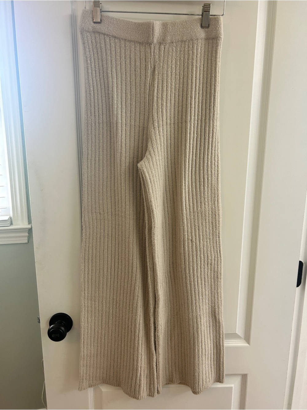 Rachel Zoe Ribbed Knit Tank & Pants Set — Beige - M - Picture 5 of 7